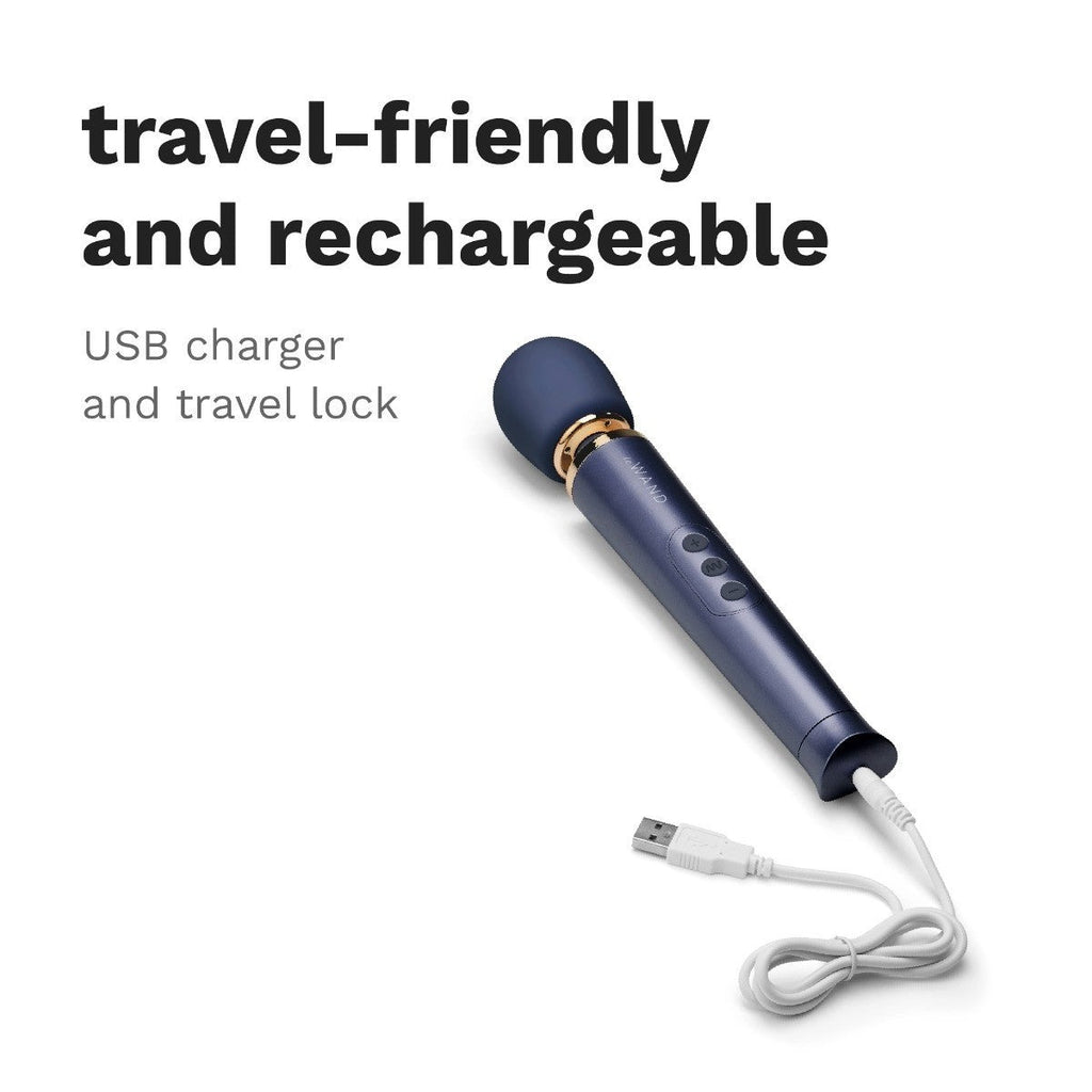Le Wand Petite Navy Wireless Wand Vibrator Powerful Silicone Massager USB Rechargeable
