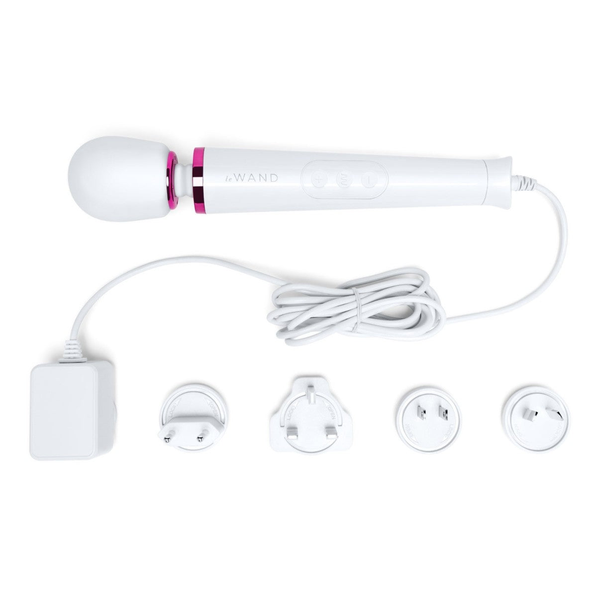 Le Wand Petite White Plug In Wand Vibrator Powerful Silicone Body Massager Vibe