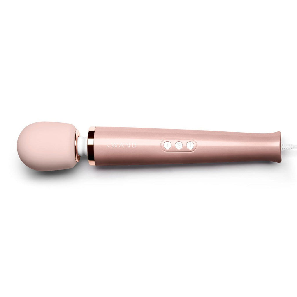 Le Wand Rose Gold Plug In Wand Vibrator Powerful Silicone Body Massager Vibe