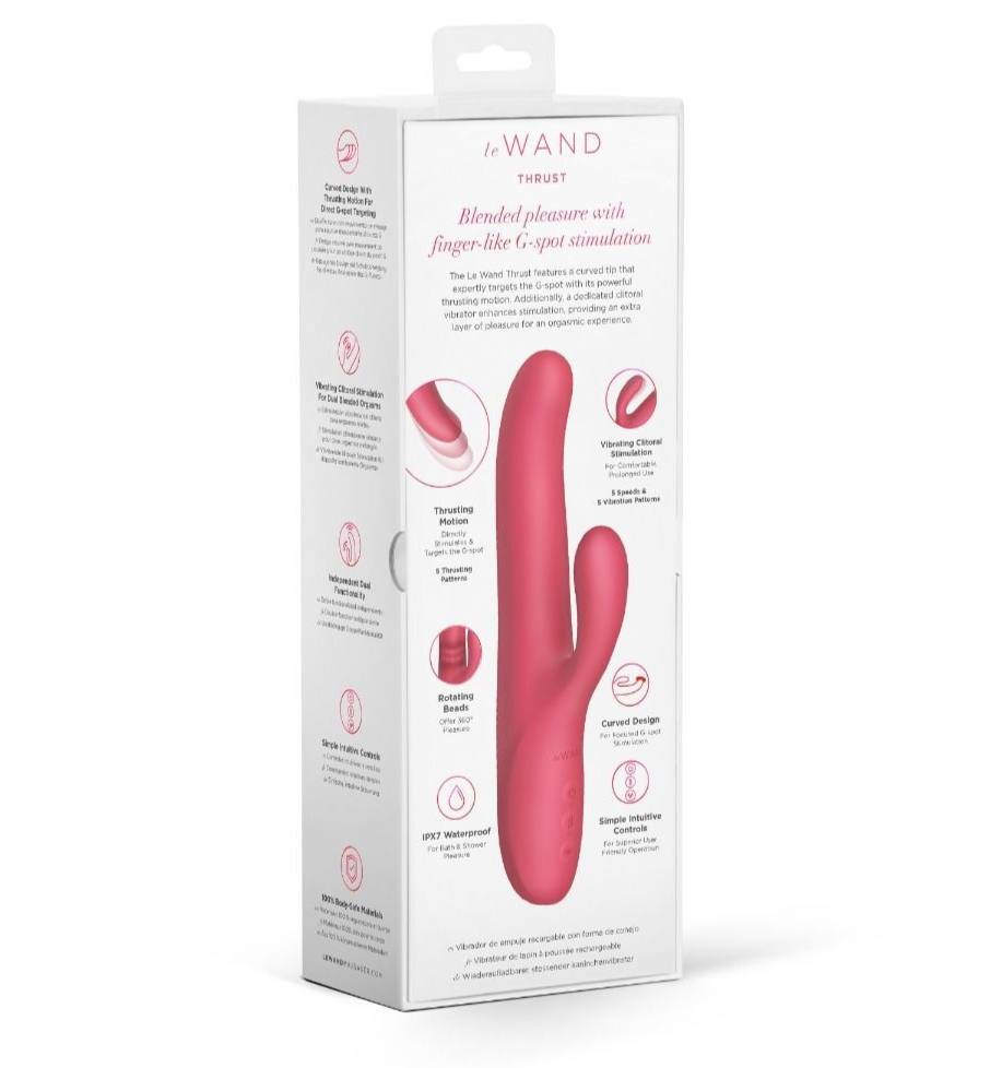Le Wand Thrust Clitoral Rotating Rabbit G-Spot Vibrator Massager Wand Silicone