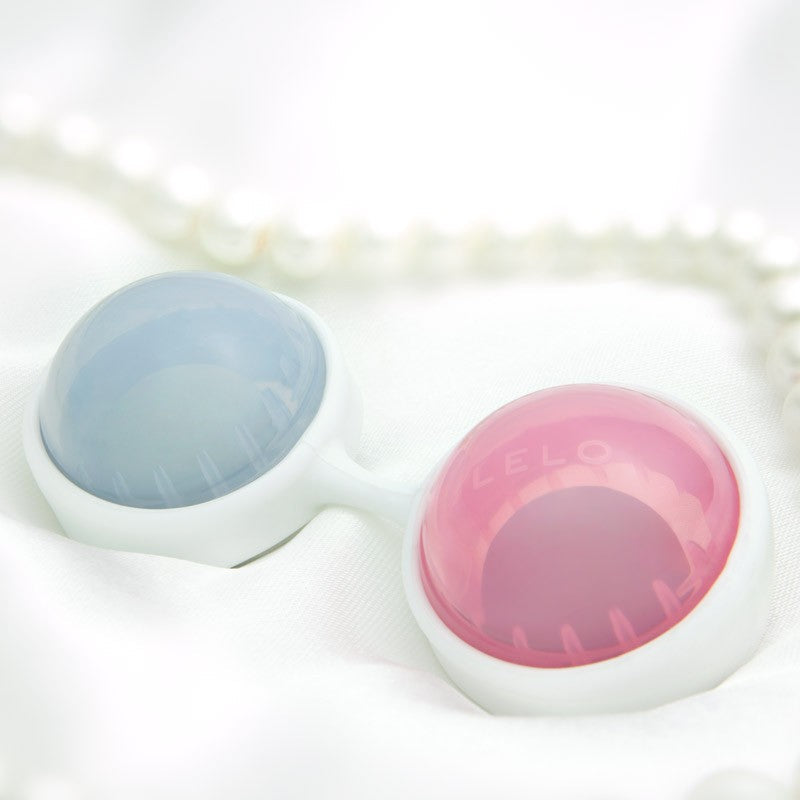Lelo Luna Mini Beads Pink And Blue Vaginal Kegel Balls Pelvic Floor Exerciser