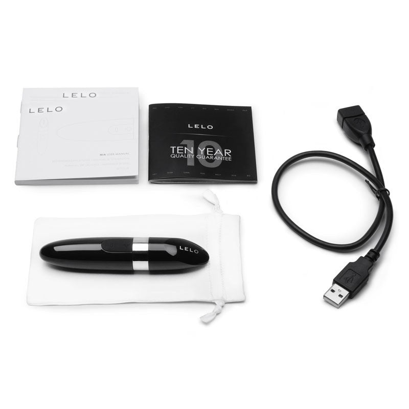 Lelo Mia 2 Lipstick Clitoral Vibrator Black 5 Settings Waterproof Discreet