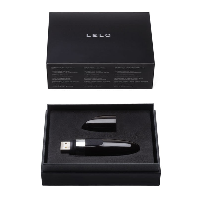 Lelo Mia 2 Lipstick Clitoral Vibrator Black 5 Settings Waterproof Discreet