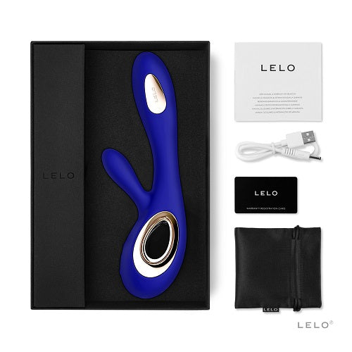 Lelo Soraya Wave Dual Action Massager Rabbit Vibrator Midnight Blue