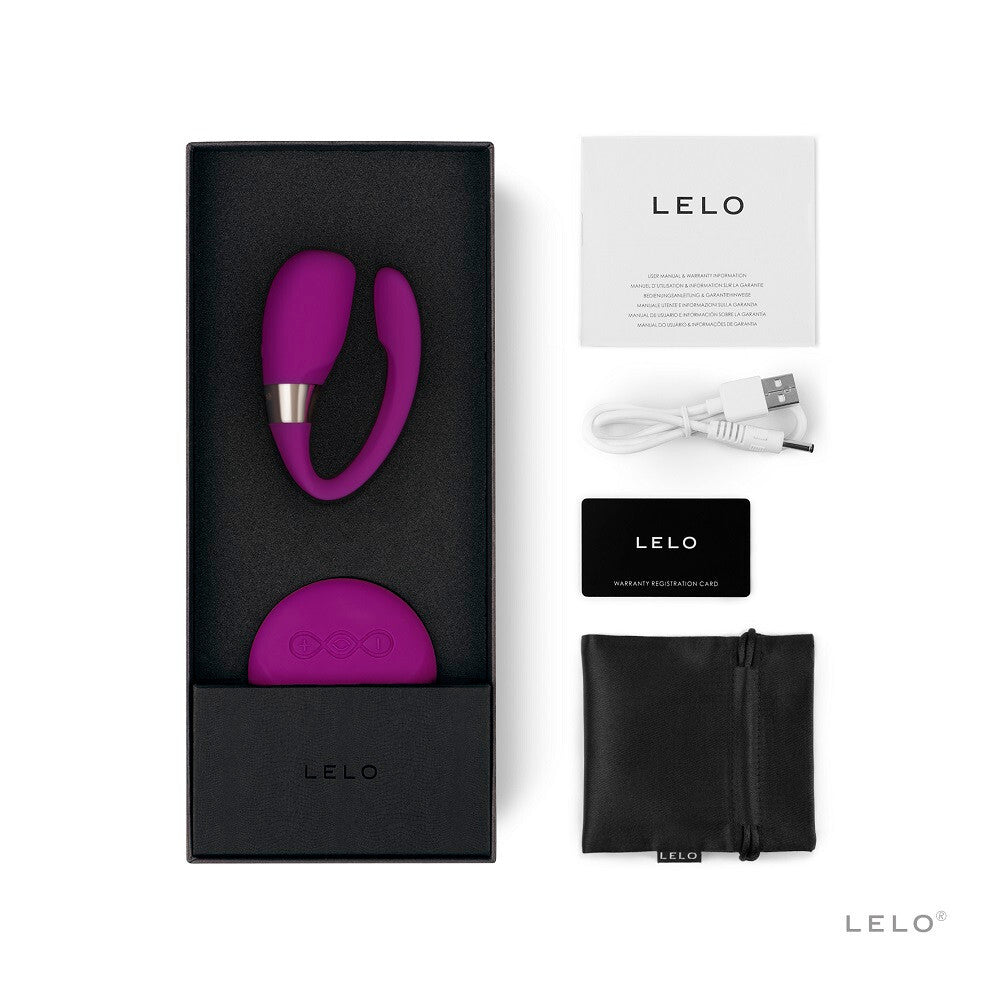 Lelo Tiani 3 Couples Massager Deep Rose Waterproof Rechargeable Remote Control