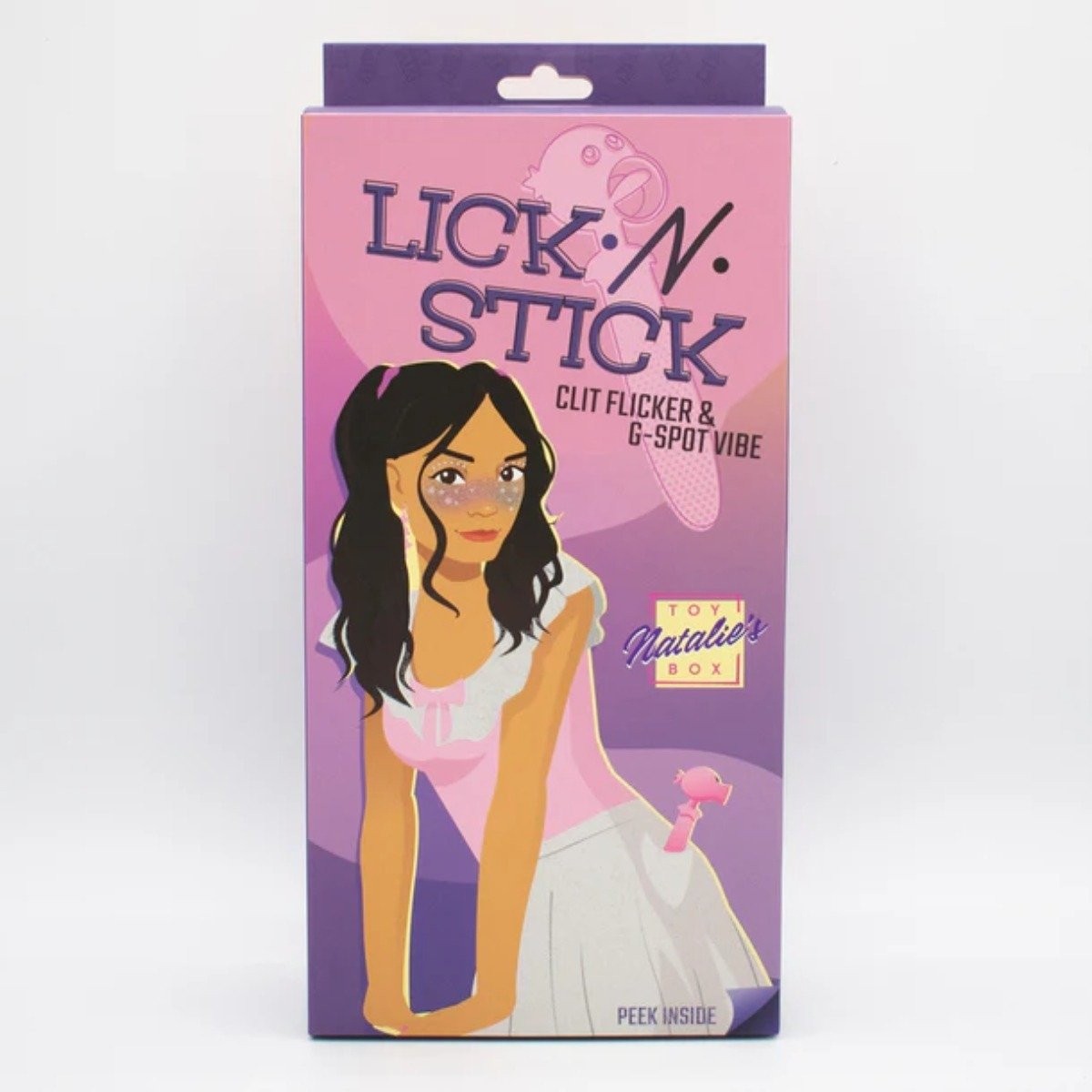 Lick N' Stick Clit Flicker & G-Spot Bullet Vibrator Silicone Waterproof Pink