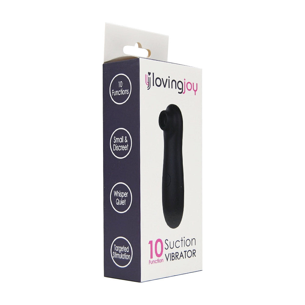 Loving Joy 10 Function Clitoral Suction Vibrator Black Clit Sucker For Women
