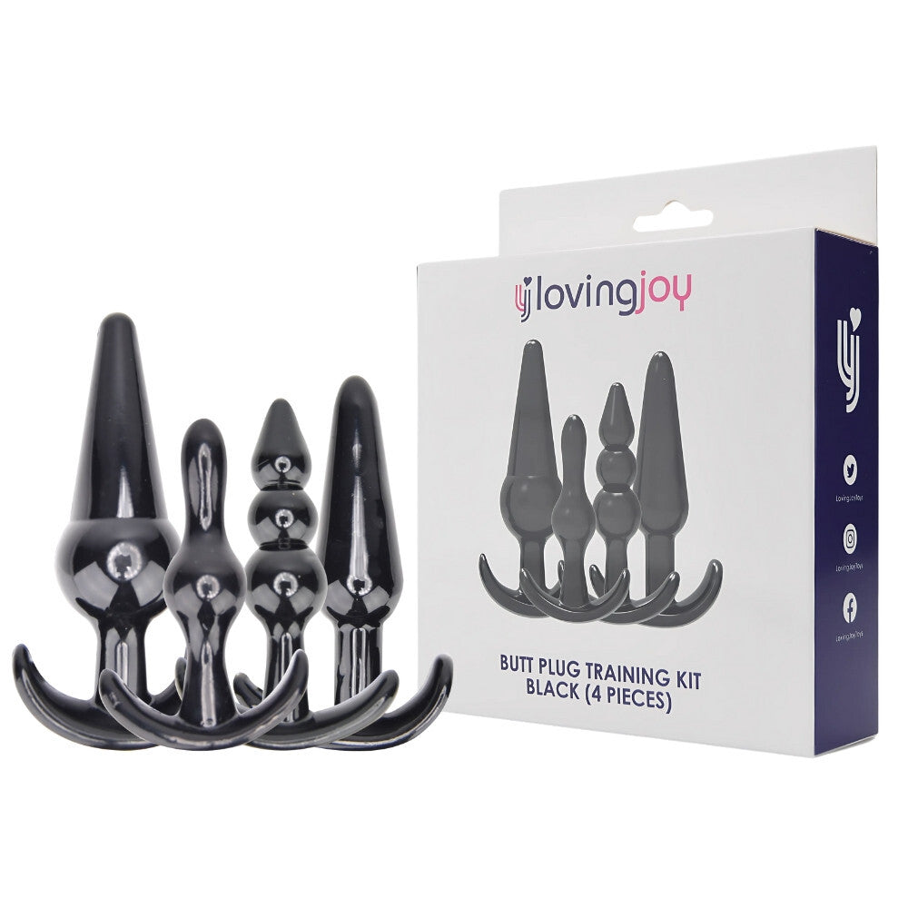 Loving Joy 4 Anal Butt Plug Beads Training Kit Prostate Massager Stretcher BDSM
