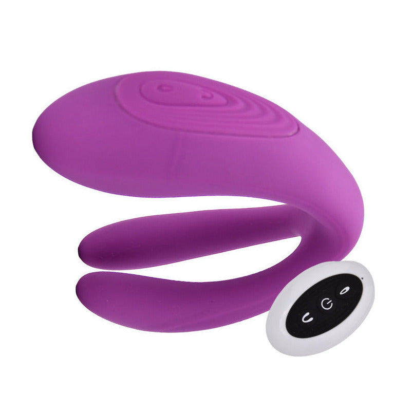 Loving Joy Duet Remote Control Couples Silicone G-Spot Clitoral Vibrator