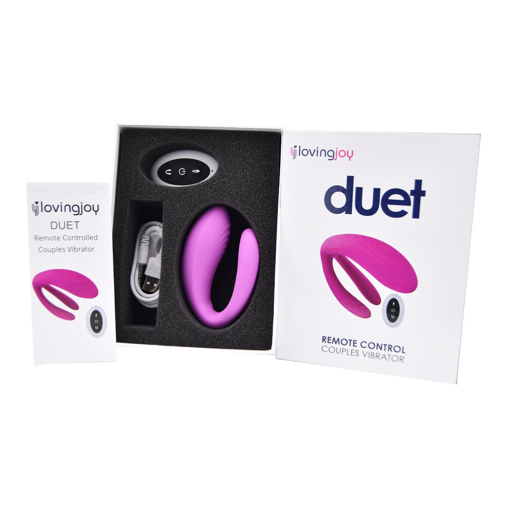 Loving Joy Duet Remote Control Couples Silicone G-Spot Clitoral Vibrator