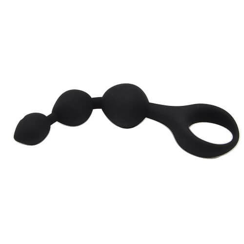 Loving Joy Triple Ripple Anal Beads Butt Plug Silicone Anal Prostate Massager