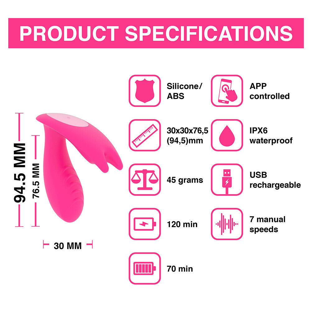 Magic Motion Eidolon Silicone G-Spot Clit Rechargeable Dual Vibrator Massager