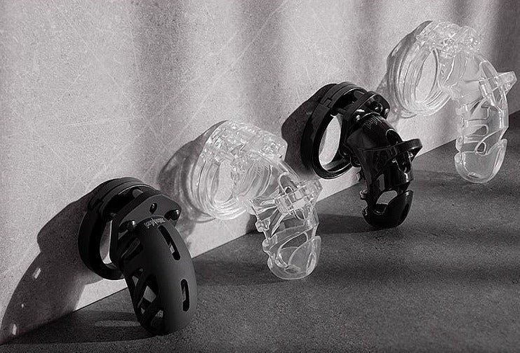 Man Cage Model 19 Male Chastity Cock Cage Vented Ballsplitter 4.5 Inch Bondage