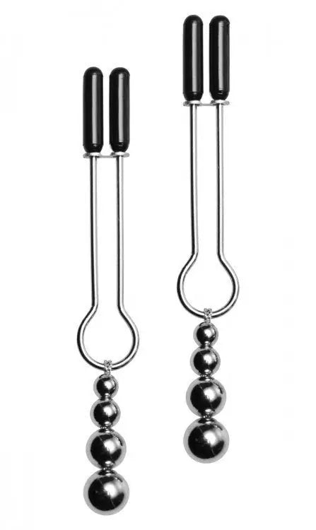 Master Series Adorn Triple Bead Tweezer Style Nipple Clamp Set