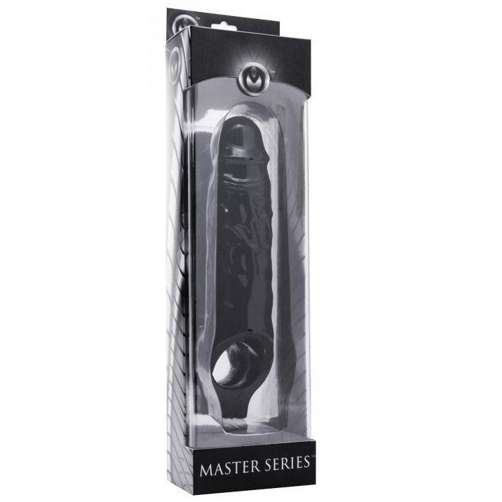 Master Series Black Mamba Penis Extender Hollow Sleeve Cock Sheath Extension