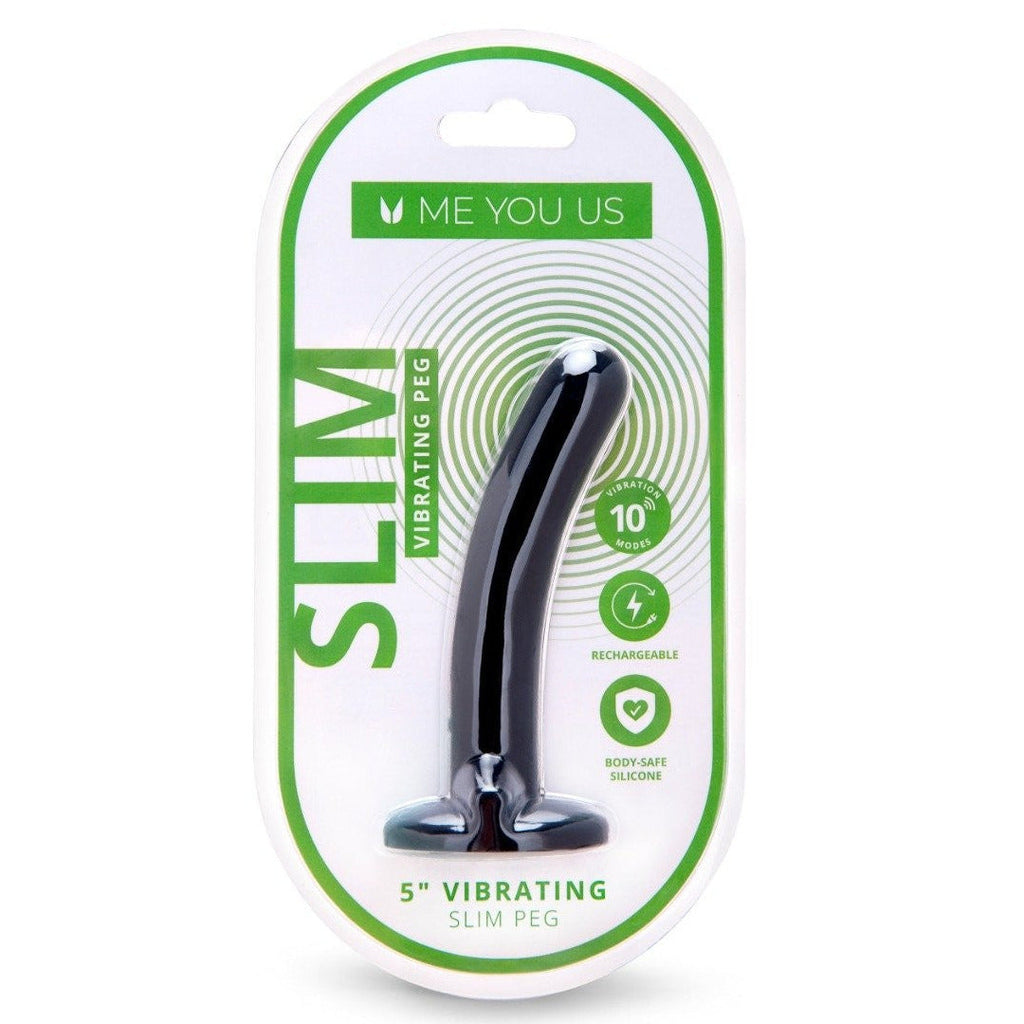 Me You Us 5 Inch Vibrating Rechargeable Slim Beginners Pegging Dildo Vibrator Anal