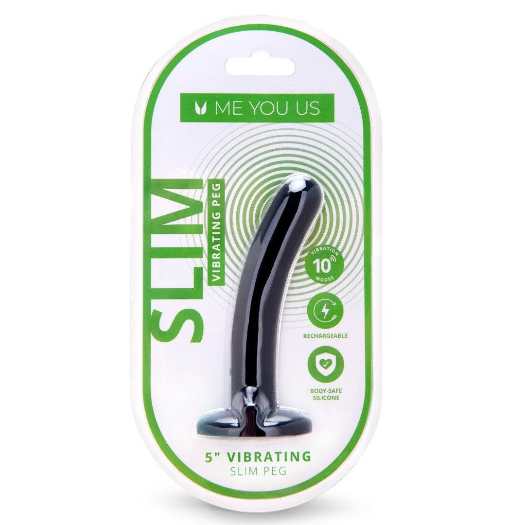 Me You Us 5 Inch Vibrating Rechargeable Slim Beginners Pegging Dildo Vibrator Anal