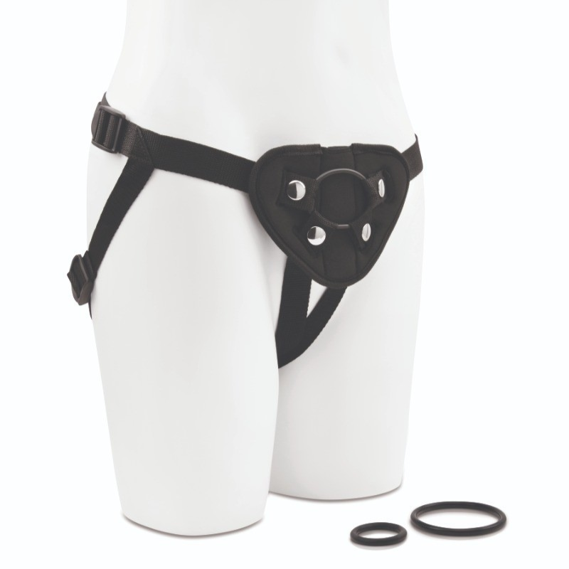 Me You Us Adjustable Strap-on Harness with 3 Ring Sizes & Bullet Pocket