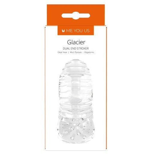 Me You Us Glacier Dual End Clear View Multi Textured Male Masturbator Stroker