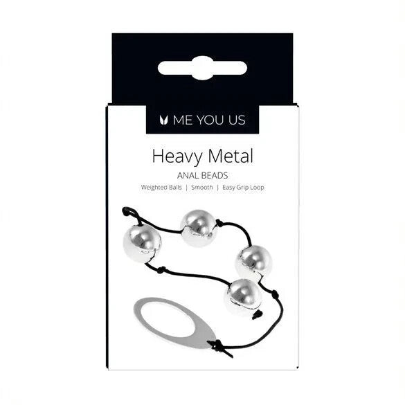 Me You Us Heavy Metal Anal Beads Balls Silver Fetish BDSM P-Spot