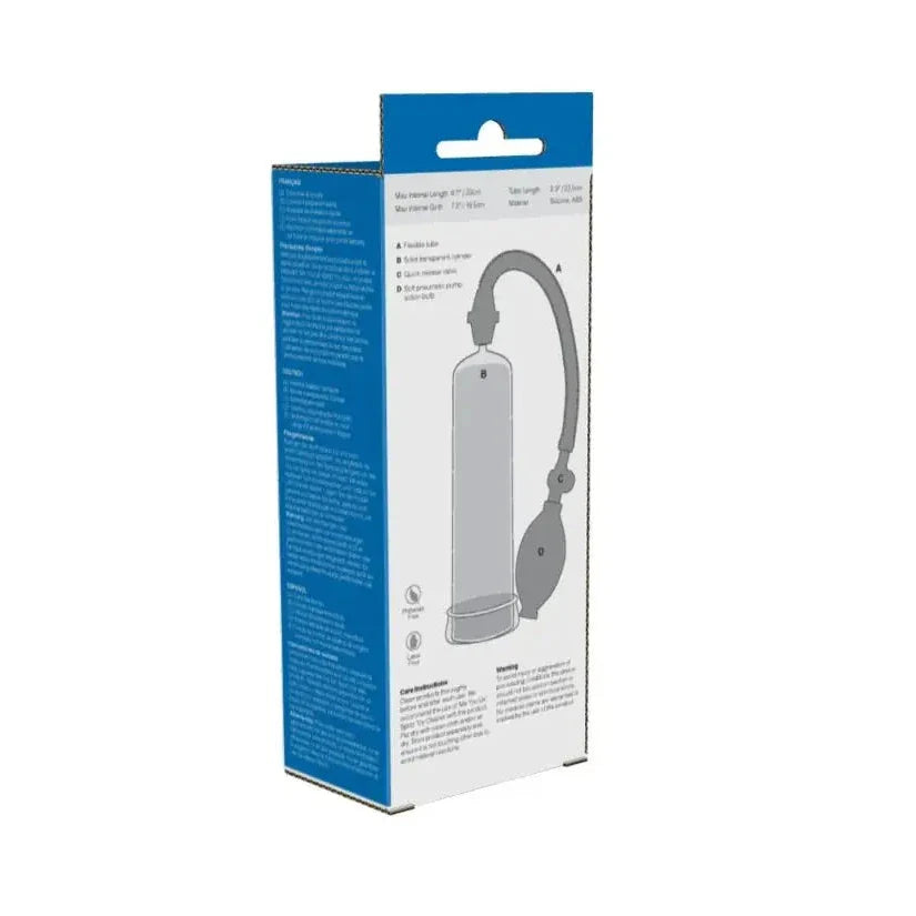 Me You Us Pumped Up Penis Pump Enlarger Smoke 7.75 Inch