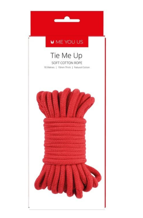 Me You Us Tie Me Up Soft Cotton Rope Red 10m Bondage BDSM Fetish Shibari Play