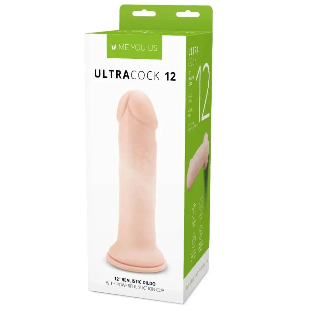Me You Us Ultra Cock 12 Inch Realistic Suction Cup Veiny Penis Dildo