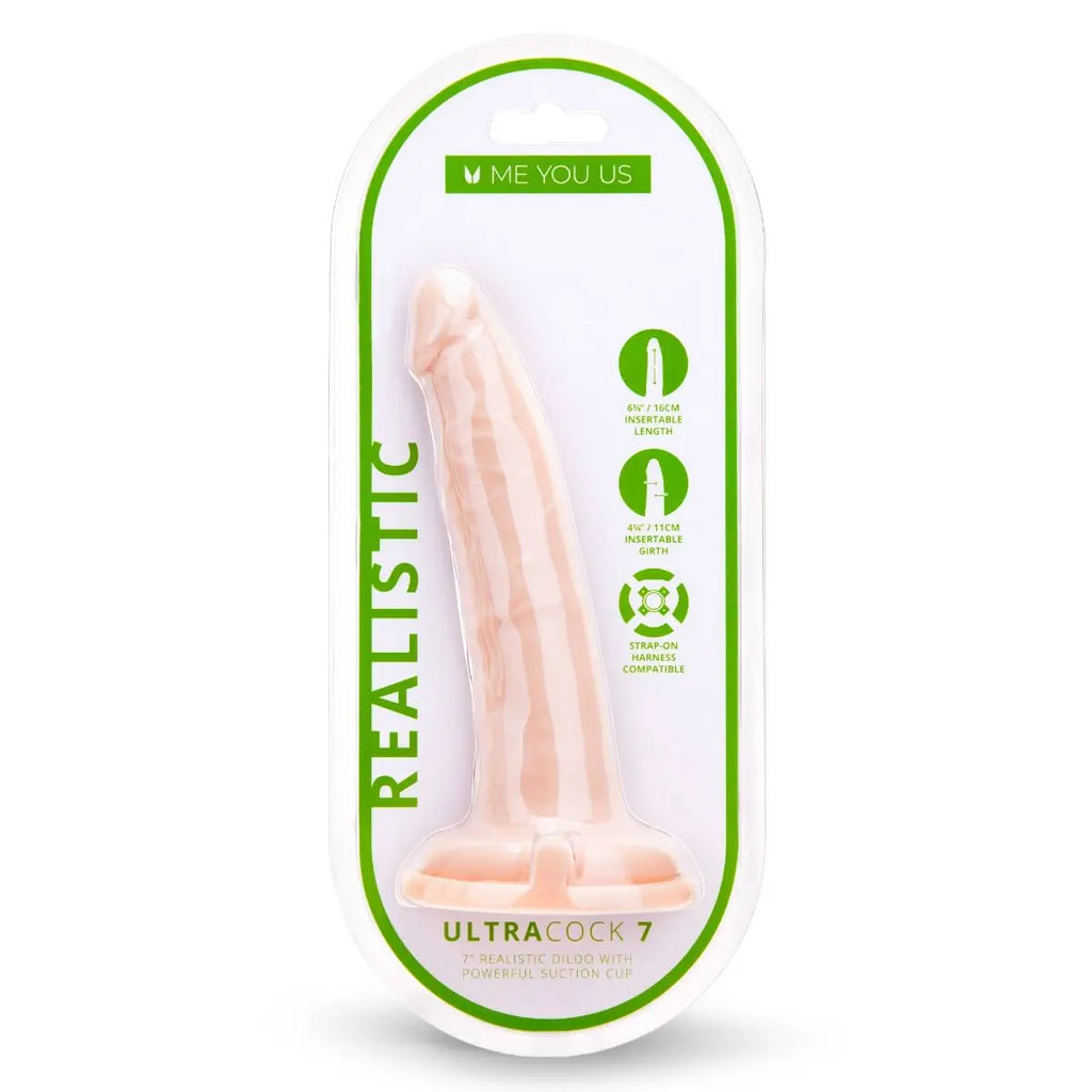 Me You Us Ultra Cock 7 Inch Realistic Suction Cup Veiny Penis Dildo