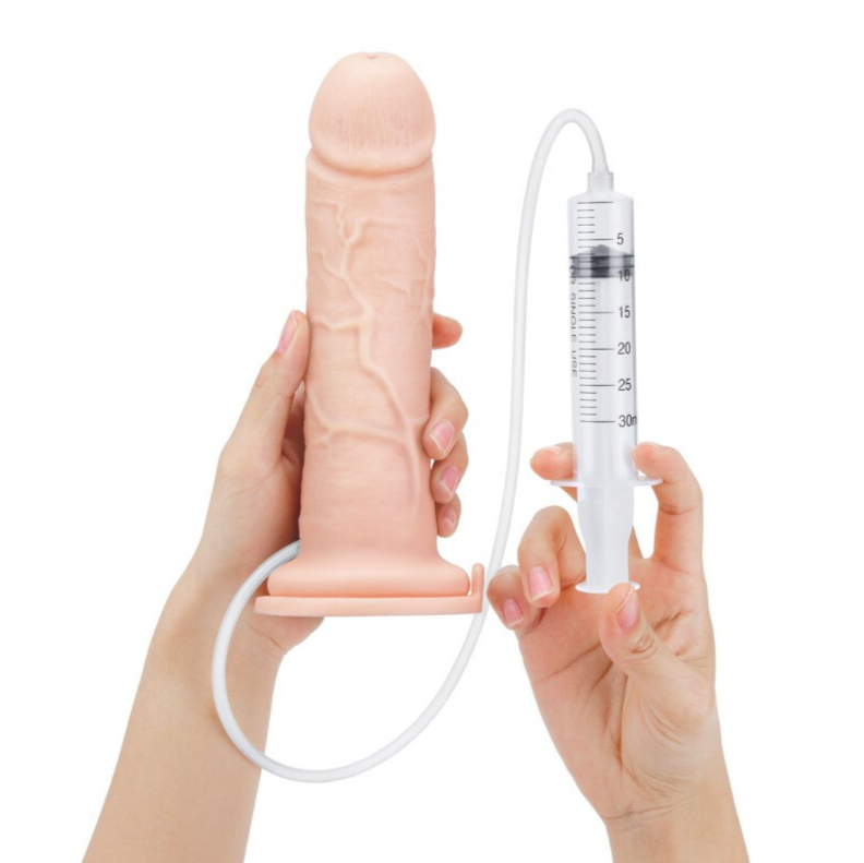 Me You Us Ultra Cock Realistic Squirting Dildo 8 Inch Suction Cup Harness Compatible