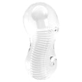 Me You Us Wave Sucker Stroker Clear Ribbed Textured Male Masturbator