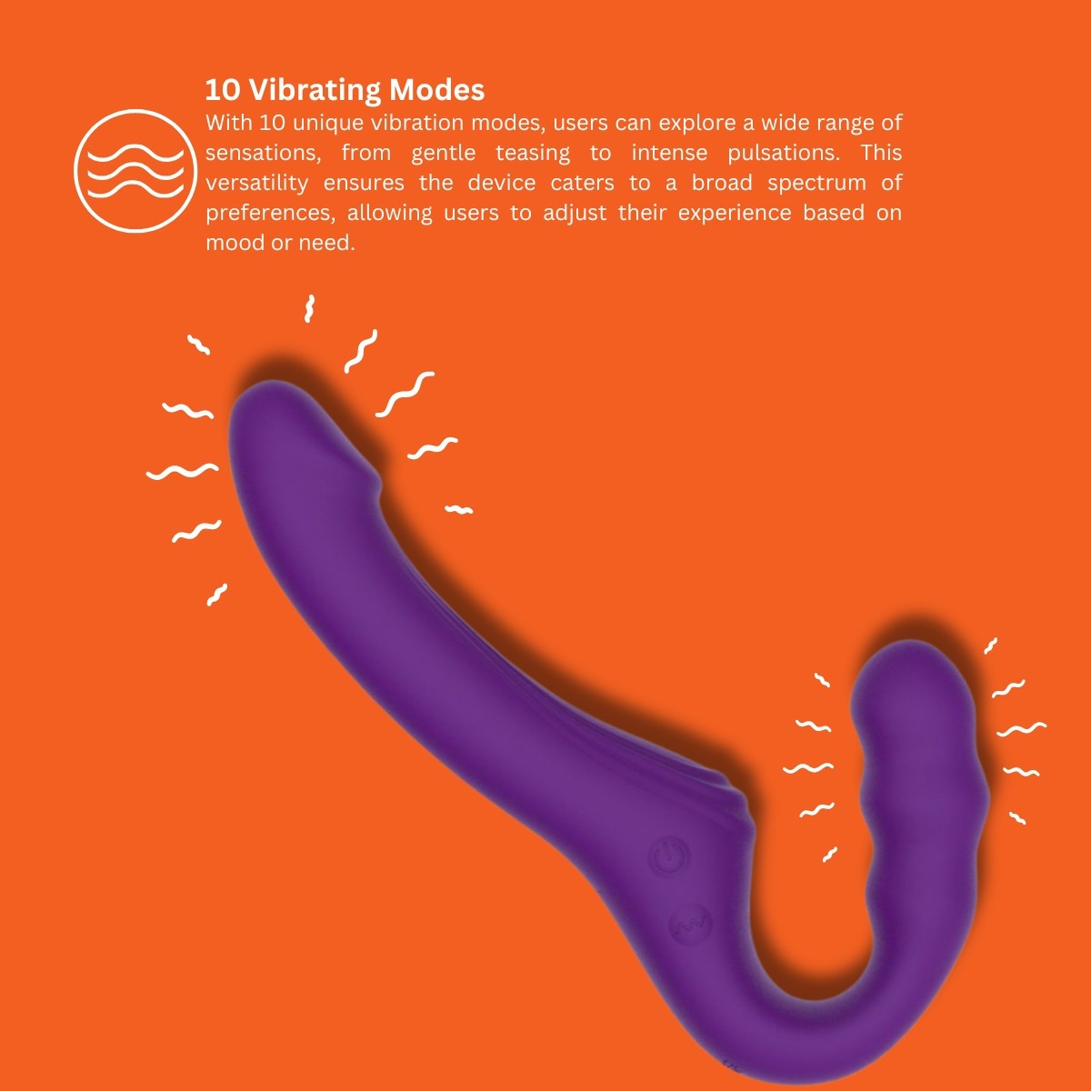Mina Echo Remote Control Vibrating Strapless Strap On Dildo Silicone Waterproof