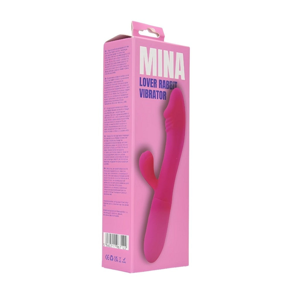 Mina Lover Rabbit Clit Vibrator 10 Settings Waterproof Silicone USB Rechargeable Pink