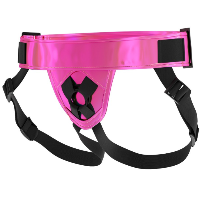 Mina Lustre Strap-On Dildo Harness Pegging Adjustable Fetish Restraint BDSM Pink