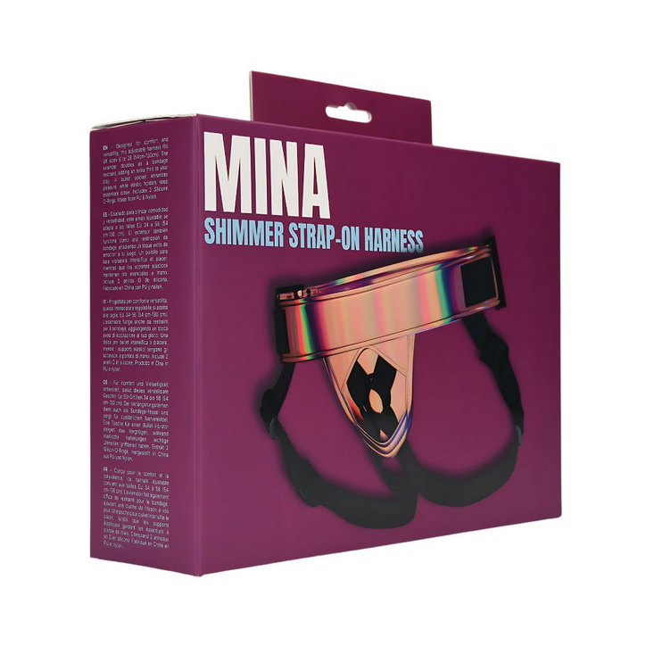 Mina Shimmer Strap-On Dildo Harness Pegging Adjustable Fetish Restraint BDSM