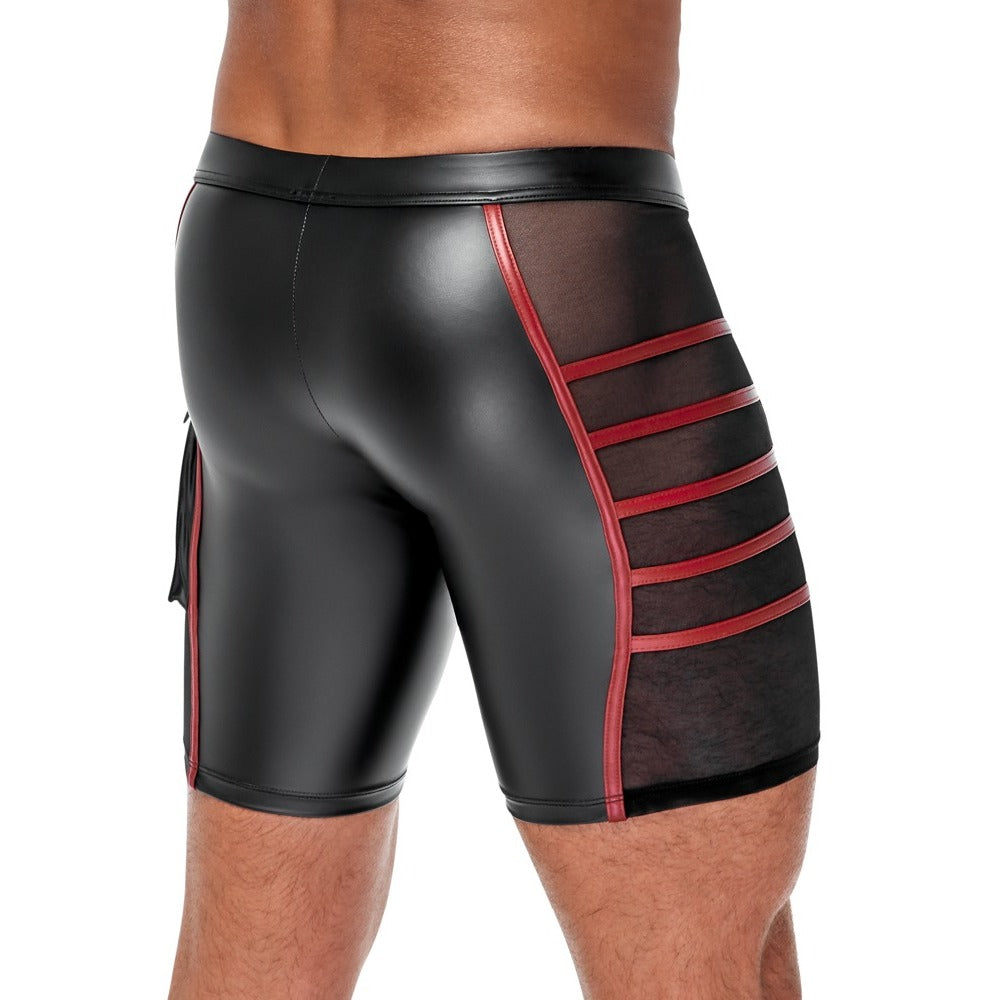 NEK Matte Look Shorts In Black & Red Boxer Briefs Small - Extra Large