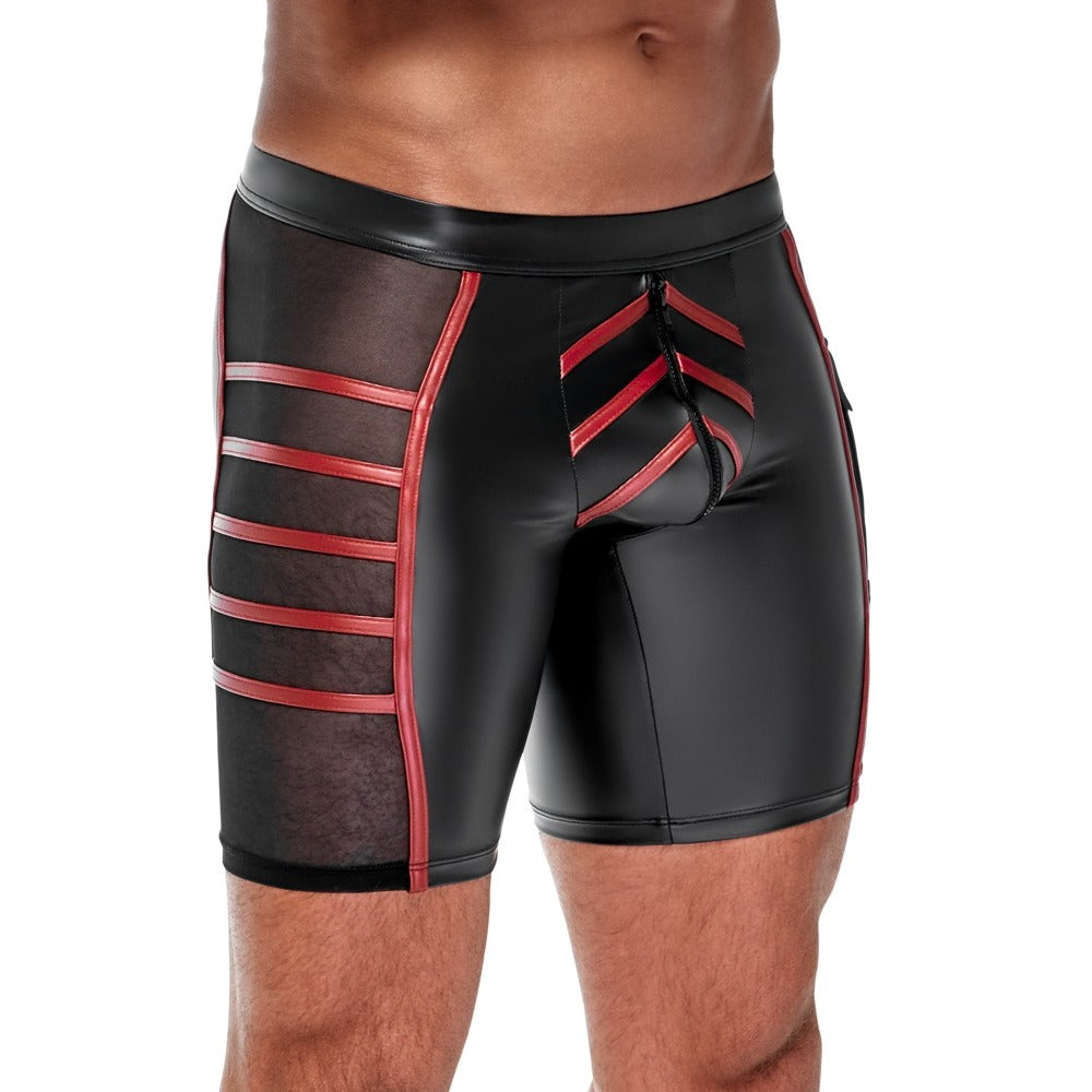 NEK Matte Look Shorts In Black & Red Boxer Briefs Small - Extra Large