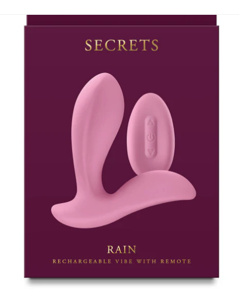 NS Novelties Secrets Rain G-spot Clit Remote Control Vibrator Pink Rechargeable