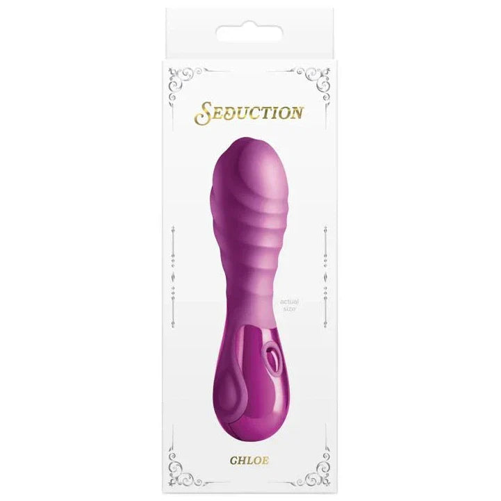 NS Novelties Seduction Chloe Rippled Silicone Clitoral Multispeed Vibrator