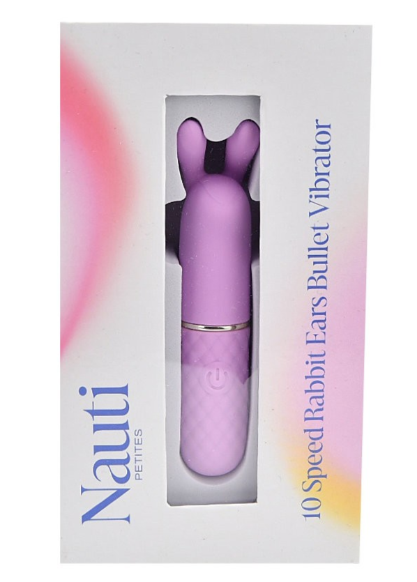 Nauti Petites Bunny Ears Bullet Clit Vibrator 10 Function USB Silicone Discreet