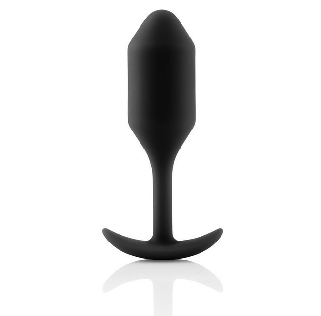 b-Vibe Anal Snug Plug 2 Silicone Weighted Butt Plug Black Green Purple Coral