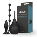 Nexus Anal Beginner Kit Douche Beads Butt Plug Enema Silicone Cleaning Gift Set