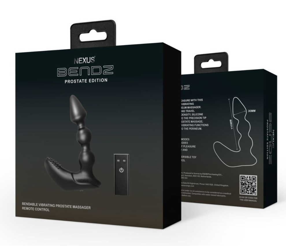 Nexus Bendz Remote Vibrator Anal Butt Plug Prostate Edition Silicone Massager
