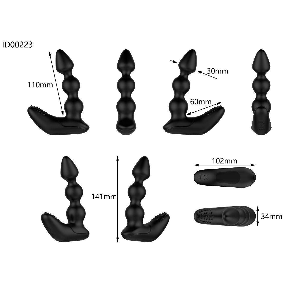 Nexus Bendz Remote Vibrator Anal Butt Plug Prostate Edition Silicone Massager