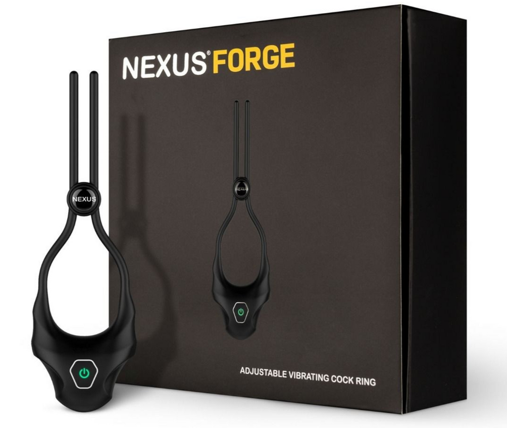 Nexus Forge Adjustable Lasso Vibrating Cock Ring Vibe Ball Silicone Massager USB