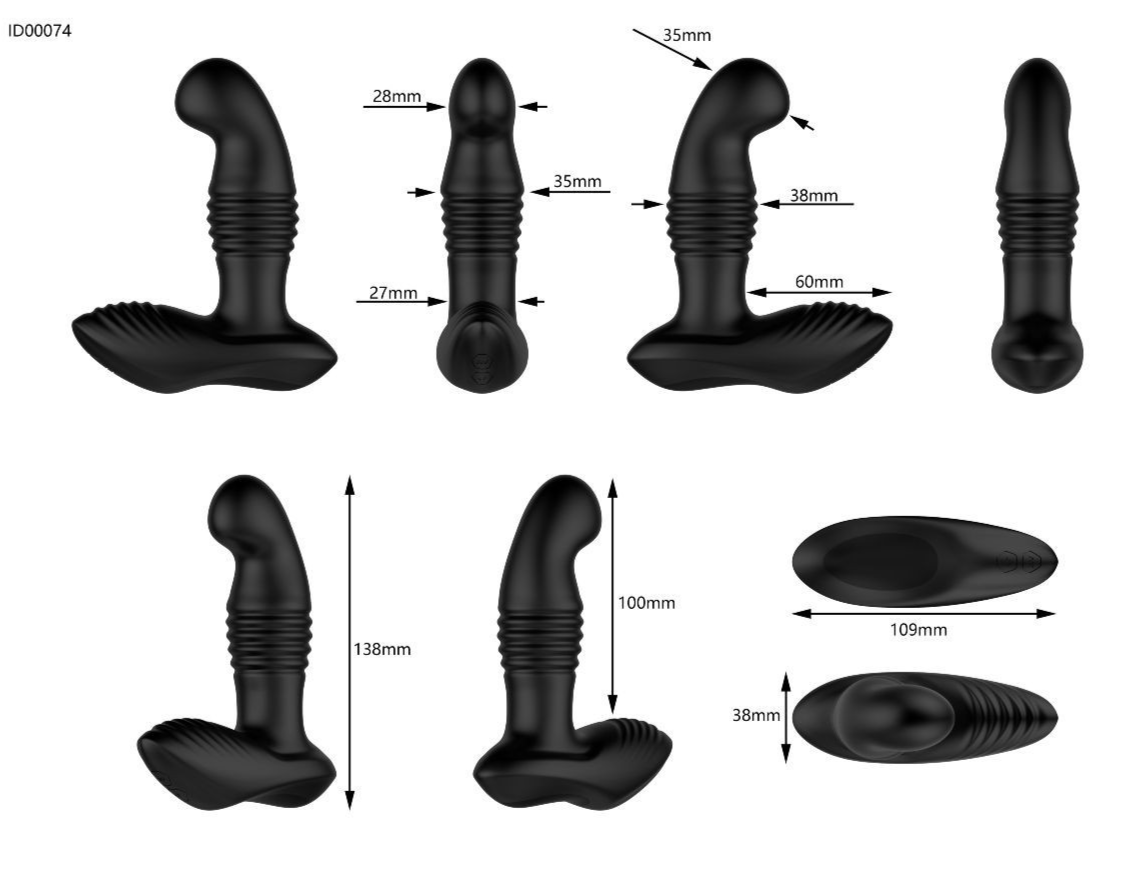 Nexus Thrust Remote Vibrator Anal Butt Plug Prostate Edition Silicone Massager