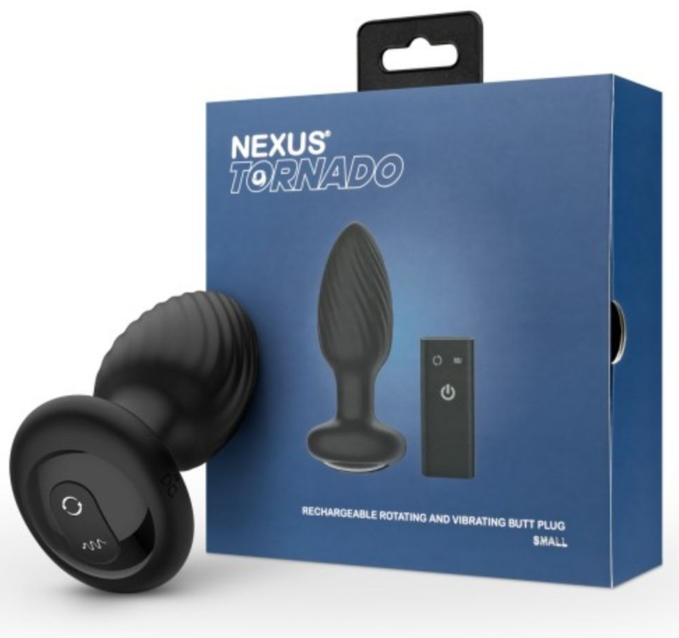Nexus Tornado Rotating Remote Vibrator Anal Butt Plug Small Prostate Silicone Massager