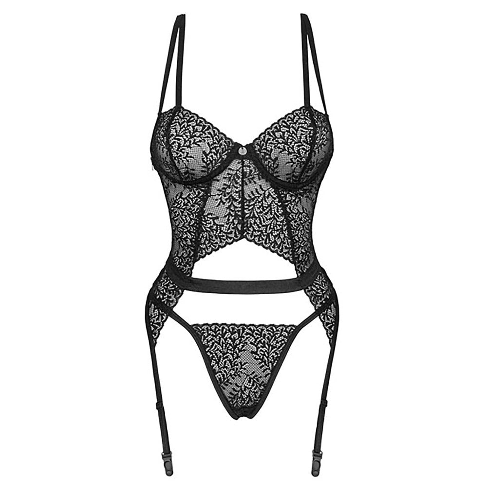 Obsessive Corset Yaskana Lingerie Basque Set Extra Small - Large