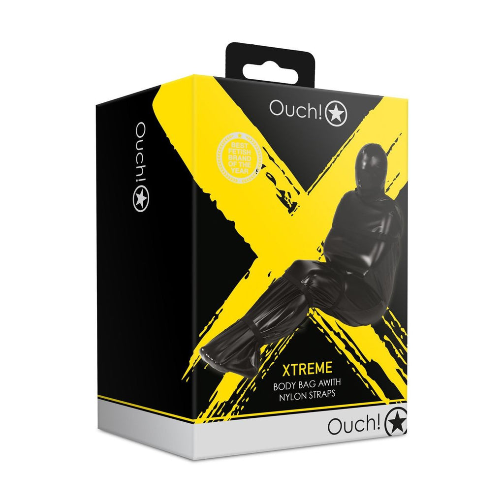 Ouch! Xtreme Body Bag & Nylon Straps Bondage Cuffs Restraint Roleplay Fetish Kit