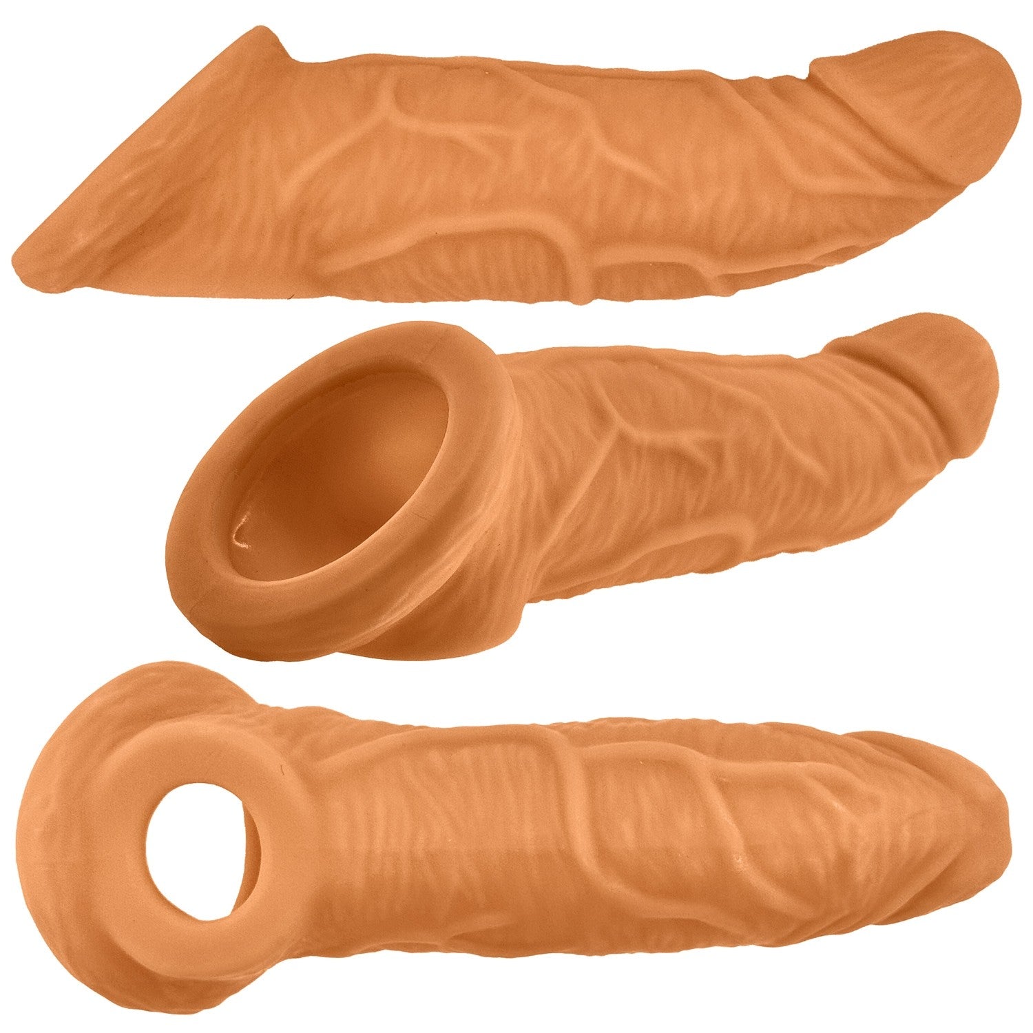 Oxballs Coach Adjustfit 8 Inch Cocksheath Skinz Peachy Penis Extender Sleeve