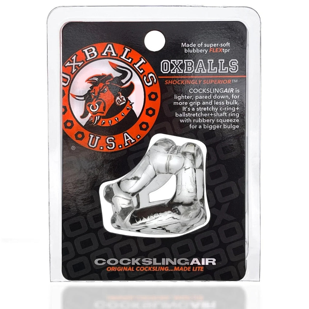 Oxballs Cocksling Air Original Lite Penis Cock Ring Ball Bondage FlexTPR™ Clear